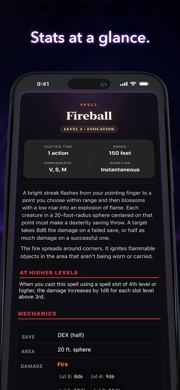 Incant detail card on iPhone