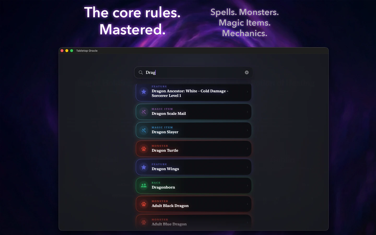 Incant search on Mac